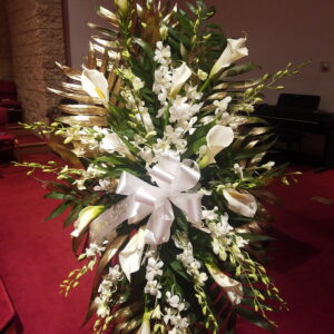 Golden Reverence Standing Spray