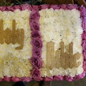 Holy Bible Floral Tribute Panel