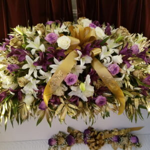 Golden Passage Casket Spray